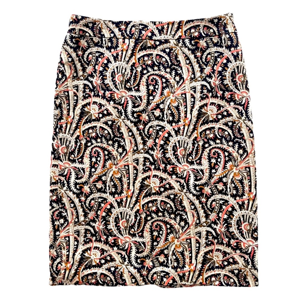 J.Crew paisley no. 2 pencil skirt